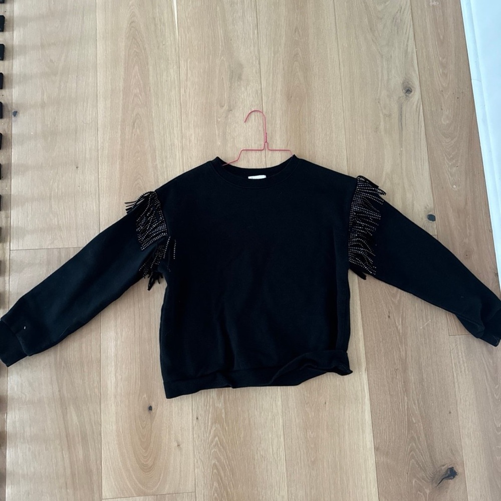 GB Girls Black Fringe Sweatshirt